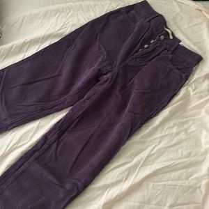 PacSun High Rise Straight Purple Corduroy Pants